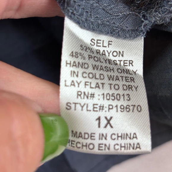 Savanna Jane Embroidered Blue Tassel Tunic Top Plus Size 1X Western New - Picture 7 of 8